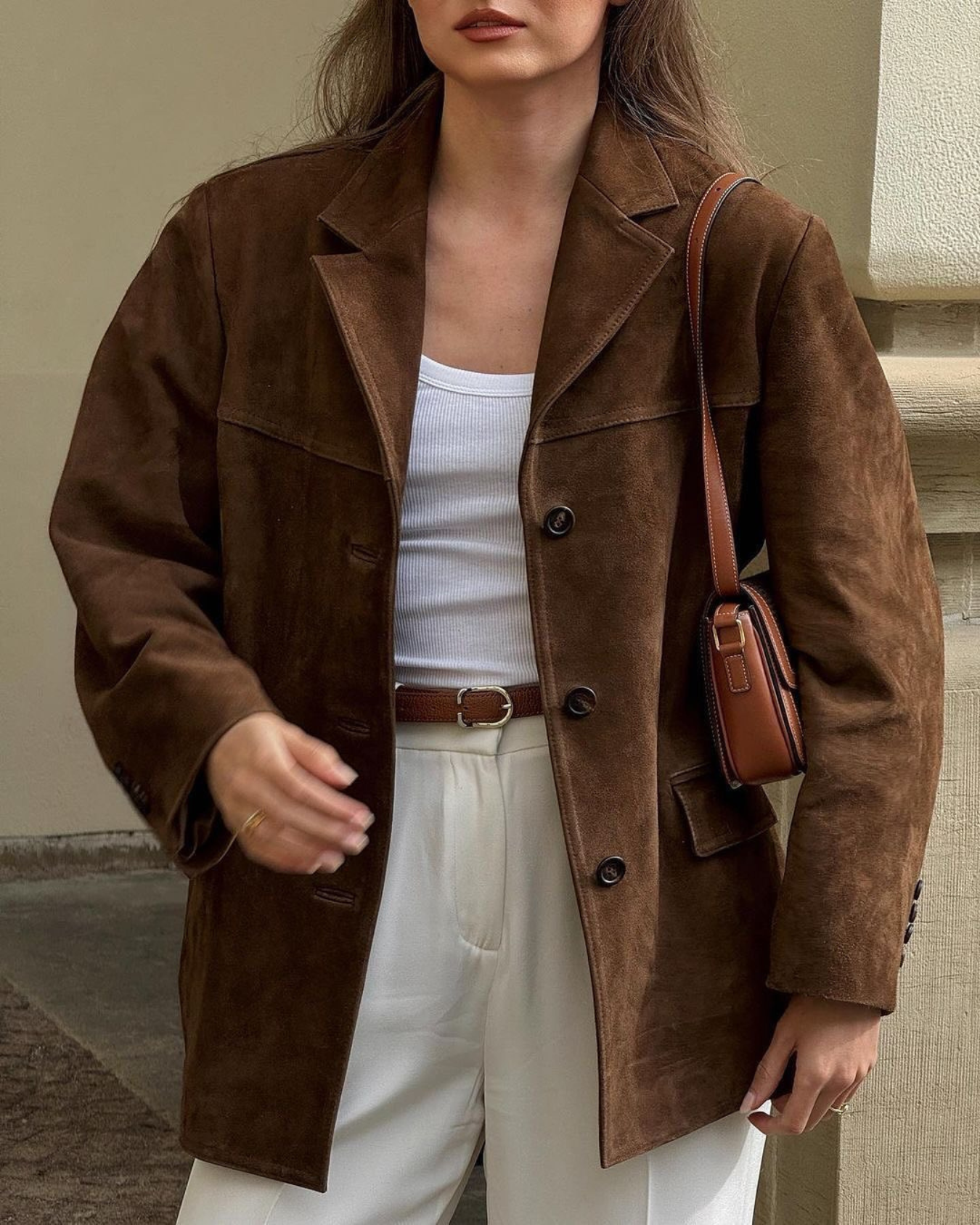 Elena Moretti | Premium Suede Blazer For Women
