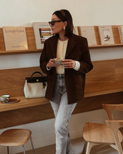Elena Moretti | Premium Suede Blazer For Women