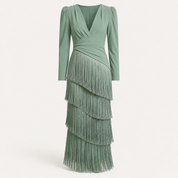 Emma Martin | Flowy V-Neck Long Sleeve Dress For Women