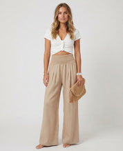 Evie Thornton | Linen Wide-Leg Beach Pants For Women