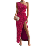 Grace Alderton | One Shoulder Sequin Maxi Dress For Women