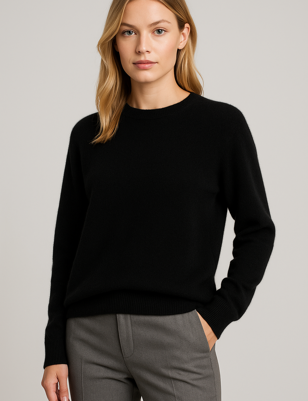 Freya Harper | Classic Crewneck Cashmere Sweater For Women