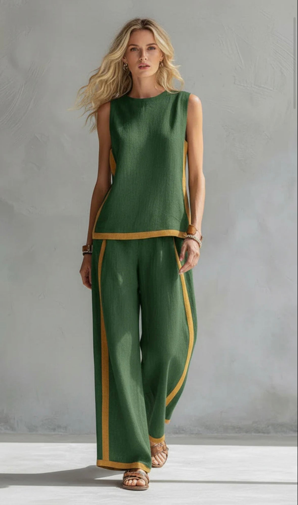 Ivy Blackwell | Cotton Linen Two-Piece Set For Women