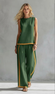 Ivy Blackwell | Cotton Linen Two-Piece Set For Women