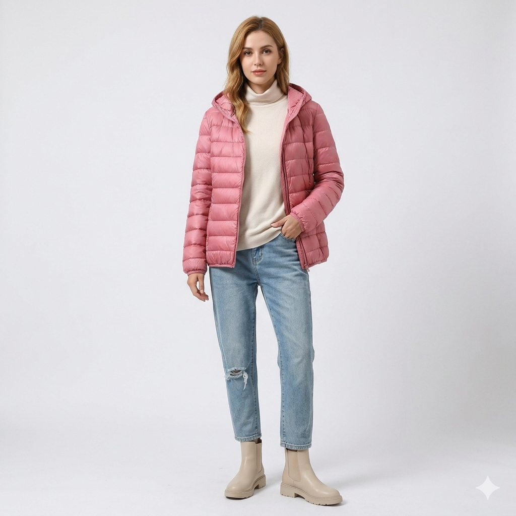 Rosalie Dupont | Lightweight Hooded Puffer Jacket For Women
