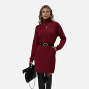 Elena Moreau | Ribbed Knit Mini Dress For Women