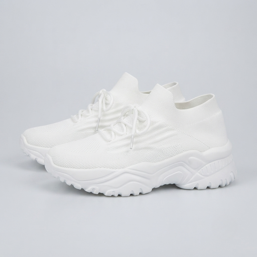 Zoe Parker | White Lace-Up Fashion Sneakers For Women