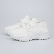 Zoe Parker | White Lace-Up Fashion Sneakers For Women