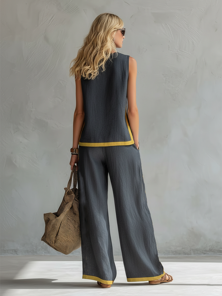 Ivy Blackwell | Cotton Linen Two-Piece Set For Women
