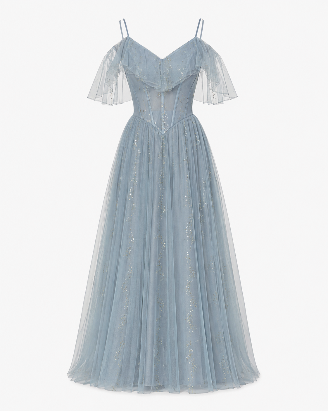 Georgia Mitchell | Sparkle Tulle Maxi Evening Dress For Women
