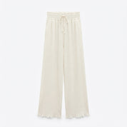 Georgia Pearce | Wide-Leg Pants With Crinkled Texture For Women