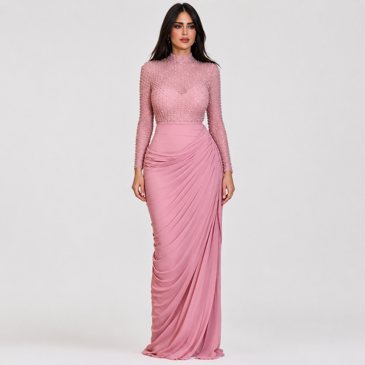 Grace Stewart | Formal Beaded Maxi Dress For Women