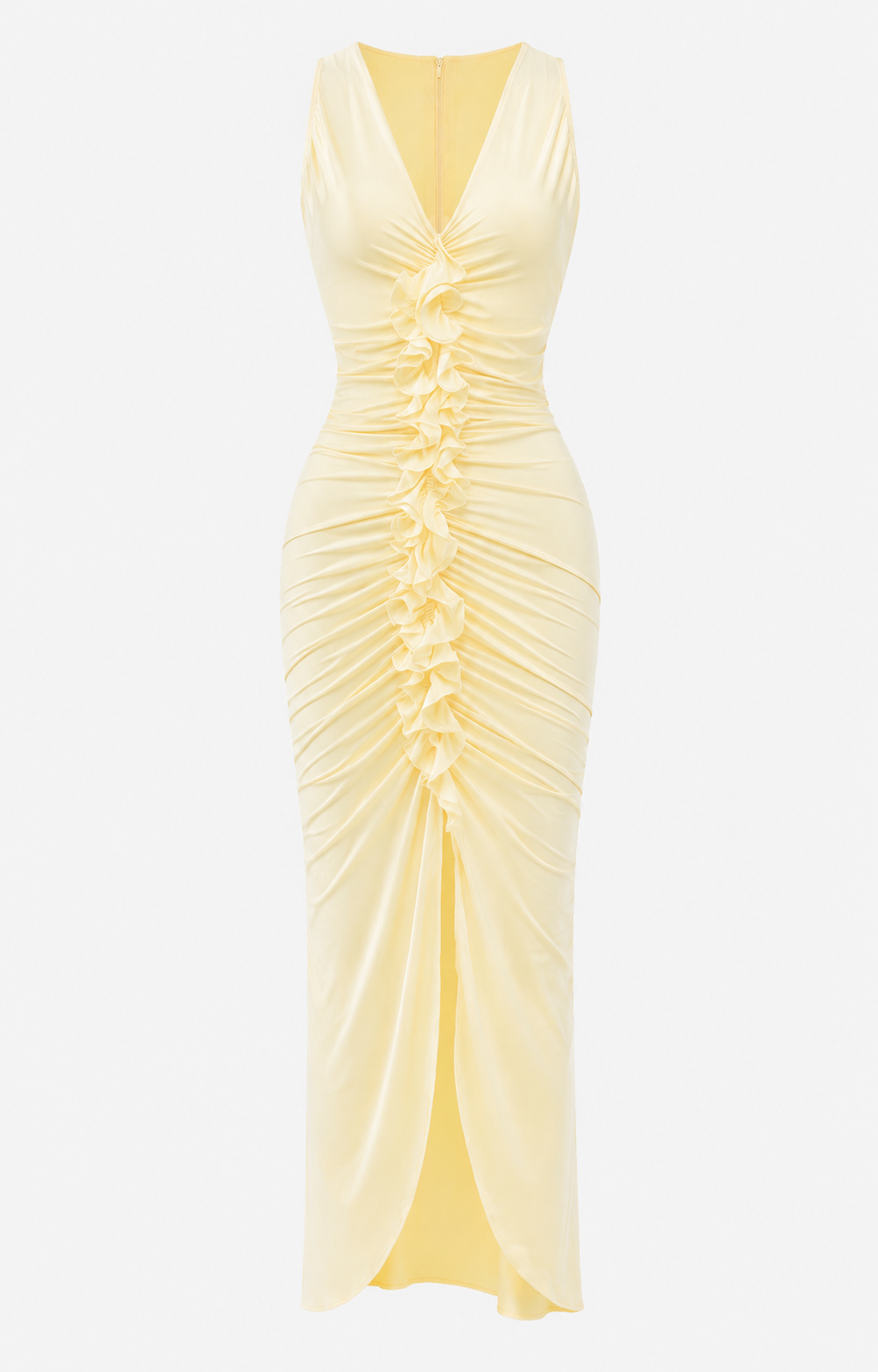 Grace Wilson | Ruched V-Neck Maxi Dress For Women