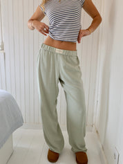 Etta Belford | Pink Elastic Waist Wide Leg Lounge Pants For Women