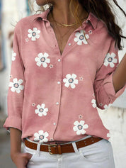 Poppy Leighton | Floral Print Blouse With Relaxed Fit For Women