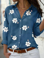 Poppy Leighton | Floral Print Blouse With Relaxed Fit For Women