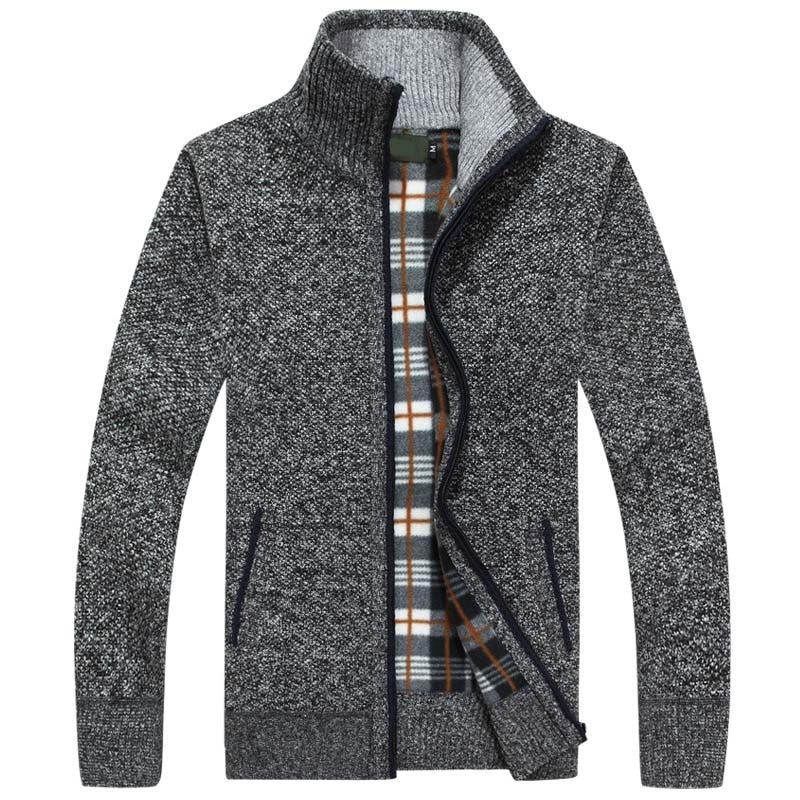 Matteo Sinclair | Cable Knit Zip Cardigan For Men