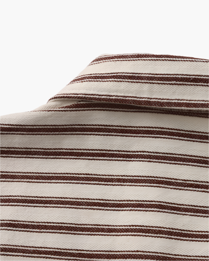 Gabriel Fontaine | Linen Stripe Shirt with Relaxed Coastal Elegance For Men