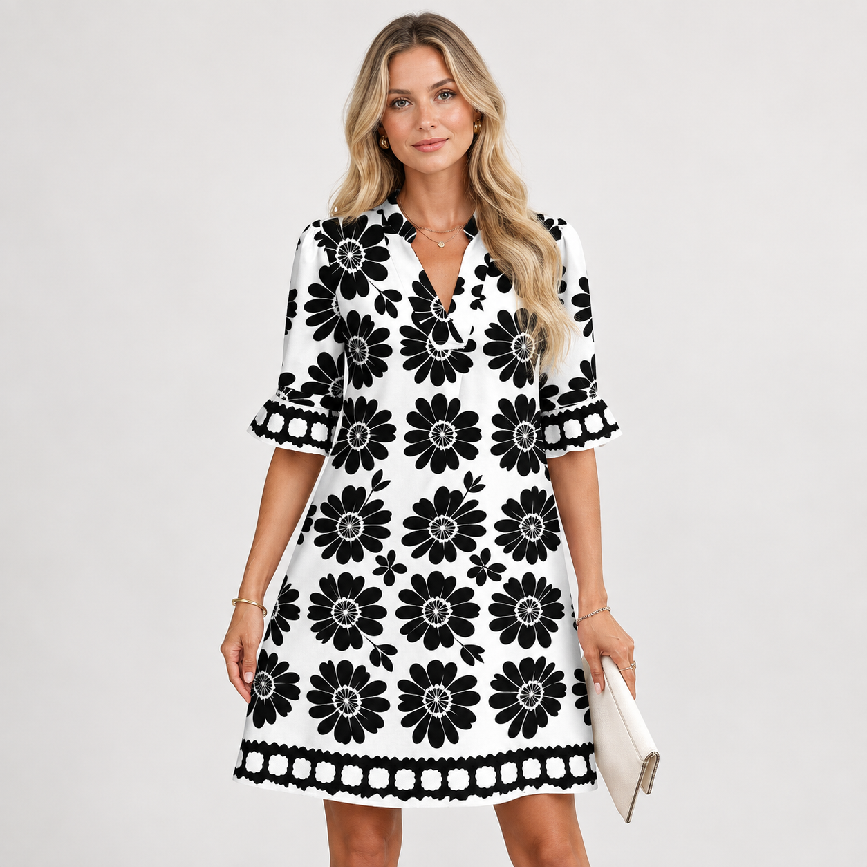 HannahCollinsFloralV-NeckMiniDressForWomen-model.png