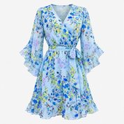 Harper Kelly | Floral Wrap Mini Dress For Women