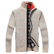 Matteo Sinclair | Cable Knit Zip Cardigan For Men