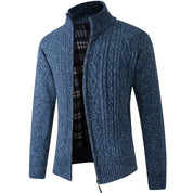 Matteo Sinclair | Cable Knit Zip Cardigan For Men