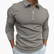 Luca Bennett | Ribbed Half-Zip Knit Sweater For Men