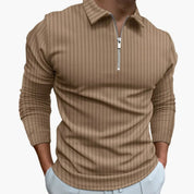 Luca Bennett | Ribbed Half-Zip Knit Sweater For Men