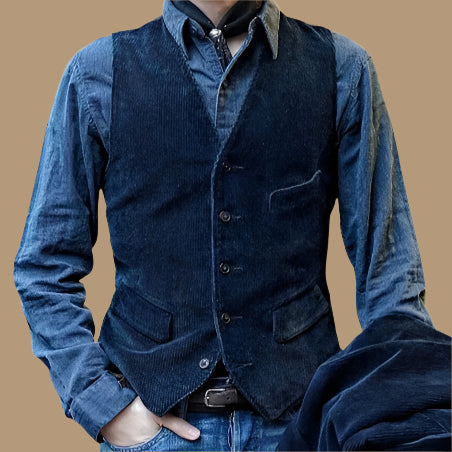 Matteo Sinclair | Vintage Corduroy Waistcoat For Men