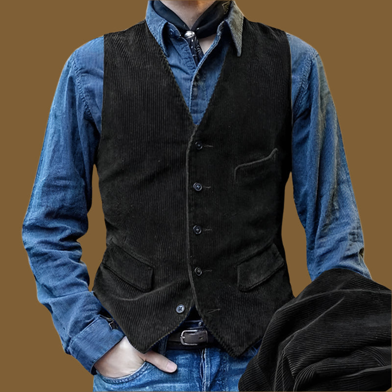 Matteo Sinclair | Vintage Corduroy Waistcoat For Men