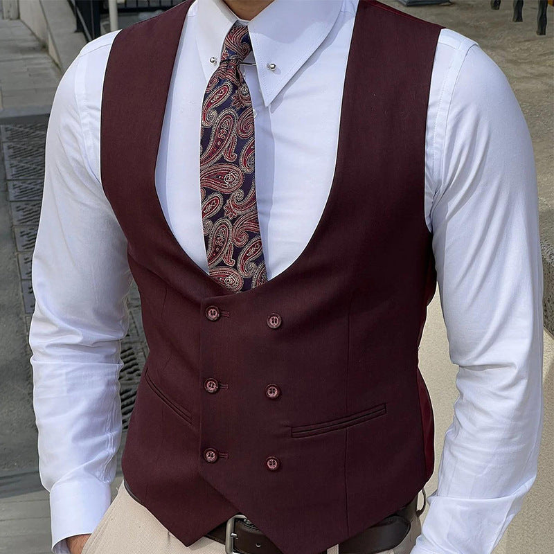 Matteo Sinclair | Tailored Double-Breasted Vest For Men