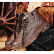 Marco Bellini | Rugged Winter Lace-Up Boots For Men