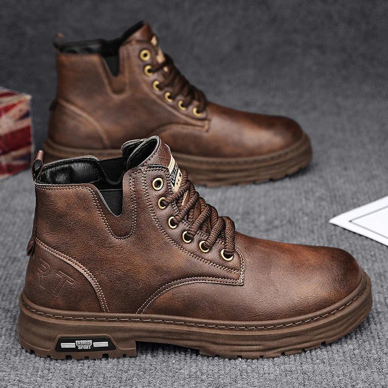 Marco Bellini | Rugged Winter Lace-Up Boots For Men