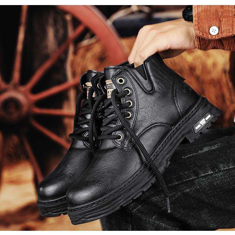 Marco Bellini | Rugged Winter Lace-Up Boots For Men