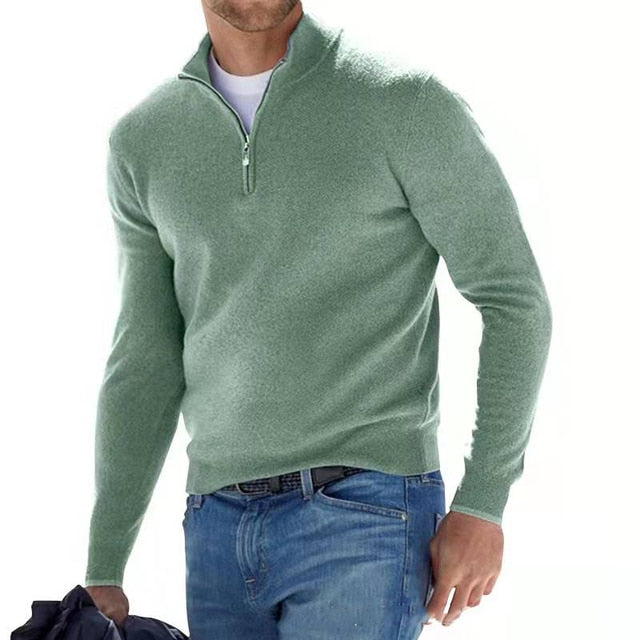 Luca Moretti | Premium Zip Knit Pullover For Men