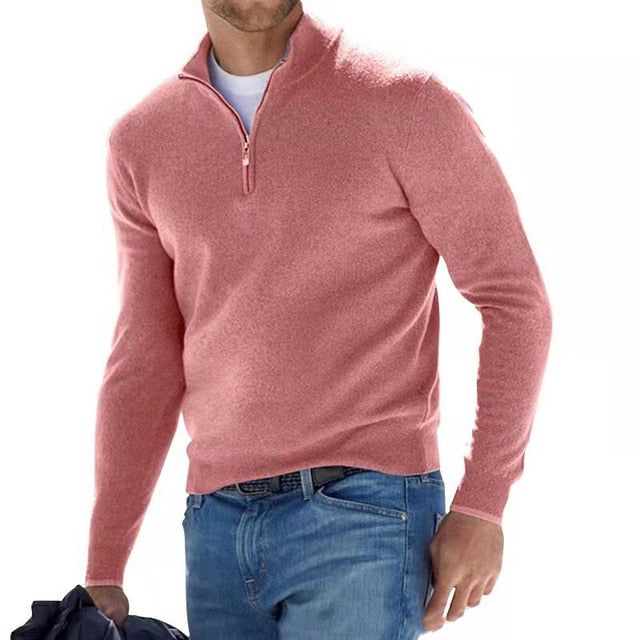 Luca Moretti | Premium Zip Knit Pullover For Men