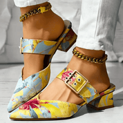 Virelle Edge | Artistic Buckle Heel Mules