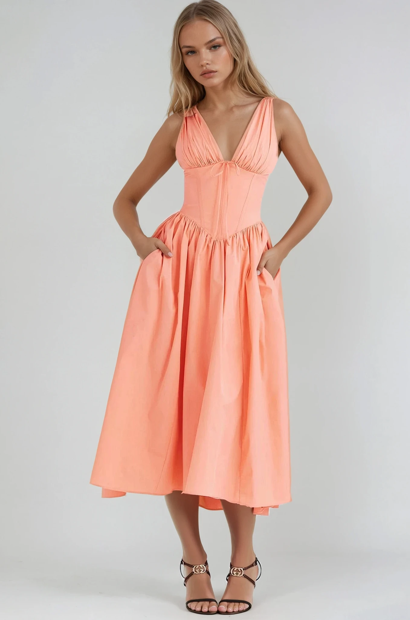 Matilda Renshaw | Floral V-Neck Summer Dress For Women