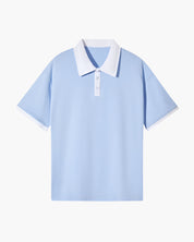 Enzo Laurent | Contrast Collar Polo with Modern Leisure Elegance For Men