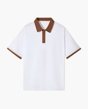 Enzo Laurent | Contrast Collar Polo with Modern Leisure Elegance For Men