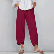 Camille Dubois | Relaxed Linen Wide-Leg Trousers with Effortless Comfort For Women