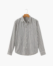 Gabriel Fontaine | Linen Stripe Shirt with Relaxed Coastal Elegance For Men