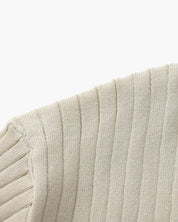 Renzo Bellini | Ribbed Knit Polo Shirt with Coastal Elegance For Men