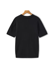 Renzo Bellini | Ribbed Knit Polo Shirt with Coastal Elegance For Men