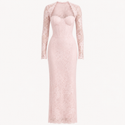 Isabelle Crawford | Lace Maxi Dress with Long Sleeves For Women