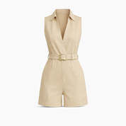 Sophia Kingston | Belted Sleeveless Playsuit For Women