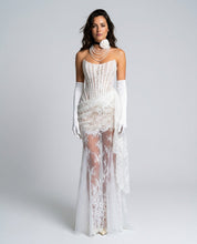 Isla Alderton | Lace Corset Strapless Wedding Dress Set For Women