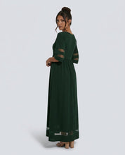 Zoe Pemberton | Black Mesh Stripe Midi Dress For Women