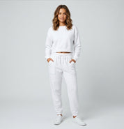 Jade Collins | Crop Sweatshirt & Cargo Jogger Set For Women