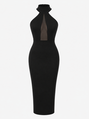 Jade Kingston | Halter Neck Midi Cocktail Dress For Women